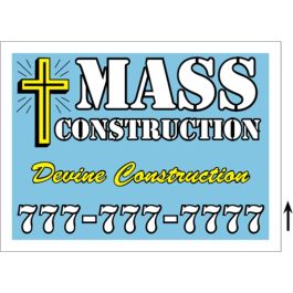 24 Inch X 18 Inch Corrugated Sign - 3 Colors, 1 Side 217506