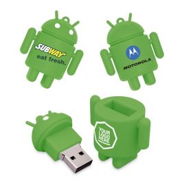 Custom Android Shaped USB Flash Drive by Logotech FDRB331