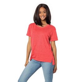 Chicka-d Must Have Tee - T-shirt Donna Manica Corta, Orlo Hi-low, Colore Rosso, Taglia 3X, Con Grafica Ufficiale NCAA