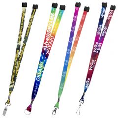 0.625 Inches Made In USA Dye-Sublimated Lanyard