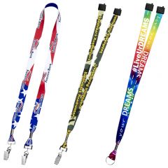 0.75 Inches Made In USA Dye-Sublimated Lanyard