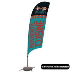 10.5 Ft Value Razor Sail Sign Flag - 1-Sided With Cross Base