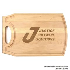 10.5 Inch X 17.5 Inch Maple Cutting Board W/ Handle & Juice Groove