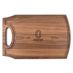 10.5 Inch X 17.5 Inch Walnut Cutting Board W/ Handle & Juice Groove