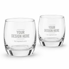 10.5 Oz Old Fashioned Glass Deep Etch