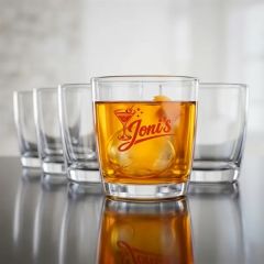 10.5 Oz Old Fashioned Glass Screen Printed