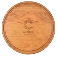 10 1/2 Inch Cherry Round Cutting Board With Juice Groove