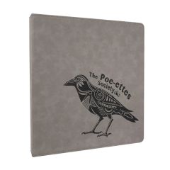 10 1/2 Inch X 11 1/2 Inch Gray Leatherette 3 Ring Binder