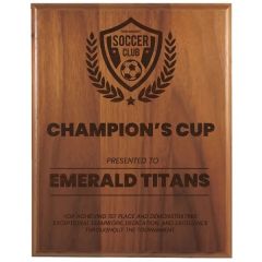 10 1/2 Inch X 13 Inch Step-Edge Genuine Walnut Plaque