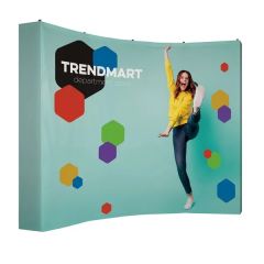 10 Ft Curved Splash Floor Display Wrap Kit Poly Knit
