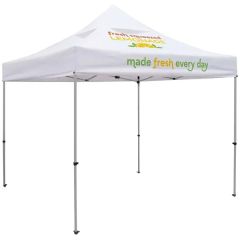 10 Ft Premium Tent, Vented Canopy Imprinted, 2 Locations