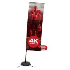10 Ft Streamline Rectangle Sail Sign Flag Kit, 2-Sided, Scissor