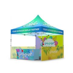 10 Ft X 10 Ft Canopy Tent With Walls Kit With Stretch Table Cover
