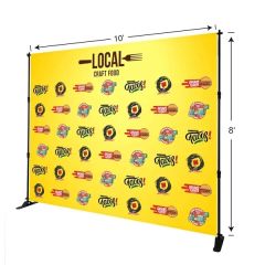 10 Ft X 8 Ft Adjustable Step and Repeat Backdrop Banner Stand