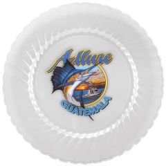 10 Inch Classicware Plastic Plate - Clear - Digital