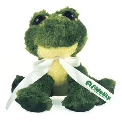 10 Inch Fantabulous Frog With Ribbon and One Color Imprint