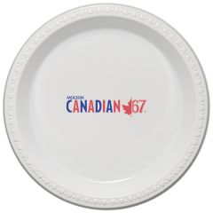10 Inch Plastic Plate - White - Tradition