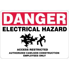 10 Inch X 7 Inch 0.055 Inch Polyethylene Sign