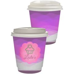 10 Oz Full Color Insulated Paper Cup W/ Lid