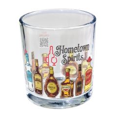 10 Oz Rocks Glass, Mirror Printing