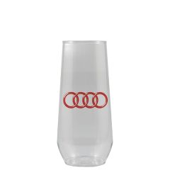 10 Oz Clear Plastic Stemless Flute - Tradition