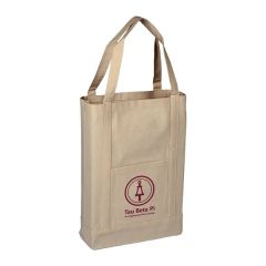 10 Oz Cotton Canvas Reusable Tote Bag W/ Handles & Pocket