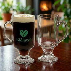 10 Oz Glass Irish Coffee Mug Screen Printed