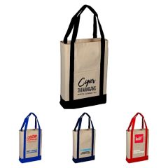 10 Ozcotton Canvas Reusable Tote Bag W/ Handles For Grocery