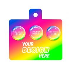 10 To10.9 Sq. In Custom Button Pin Backer Card