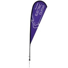 11.5 Ft Elite Teardrop Nylon Sail Sign Flag, 1-Sided, Spike