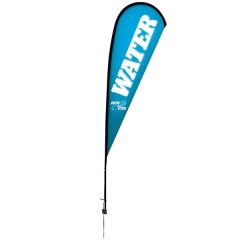 11.5 Ft Premium Teardrop Sail Sign Flag, 1-Sided, Ground Spike