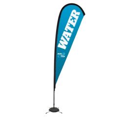 11.5 Ft Premium Teardrop Sail Sign Flag, 1-Sided, Scissor Base