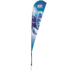 11.5 Ft Streamline Teardrop Sail Sign Flag, 1-Sided, Spike