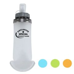 11.8 Oz TPU Foldable Outdoor Sports Bottle With Lid
