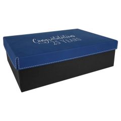 11 3/4 Inch X 7 3/4 Inch Gift Box With Laserable Leatherette Lid