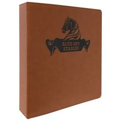 11 Inch X 11.5 Inch White Leatherette 3 Ring Binder W/ 2 Inch D-Rings