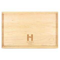 11 Inch X 17 Inch Maple Cutting Board With Juice Groove