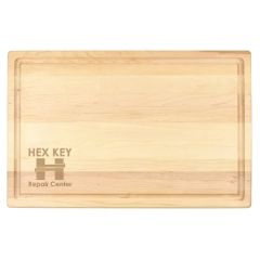 11 Inch X 17 Inch Maple Cutting Board With Juice Groove