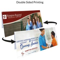11 Inch X 4 Inch Plastic Table Tent Sign