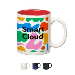 11 Oz Full Color Hughes Stoneware Mug With C-Handle