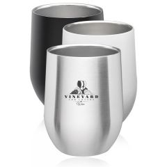 11 Oz. Stainless Steel Stemless Wine Glasses