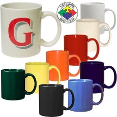 11 Oz Vitrified C-Handle Coffee Mug