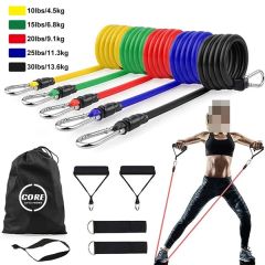 11pcs/Set Latex Pull Rope Resistance Bands