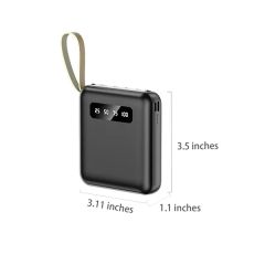 12000 mAh Portable Fast Power Chargers With Built-In Cable