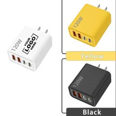 120W 4 Ports Wall Charger Block Travel Power Adapter