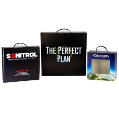 12.25 Inch  X 9.5 Inch  X 2 Inch  E-Flute Handle Box Single Side