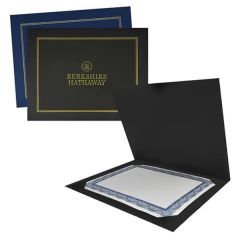 12 3/4 Inch  X 10 Inch  Two-Fold Certificate Presentation Folder