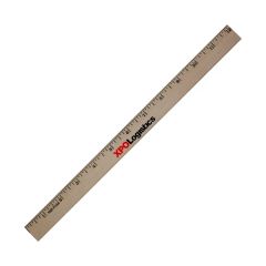 12 Inch Clear Lacquer Beveled Wood - English Scale