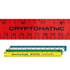 12 Inch Enamel Wood Ruler - English & Metric Scale
