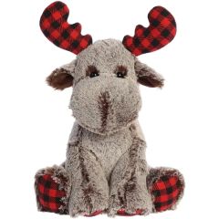 12 Inch Buffalo Plaid Moose